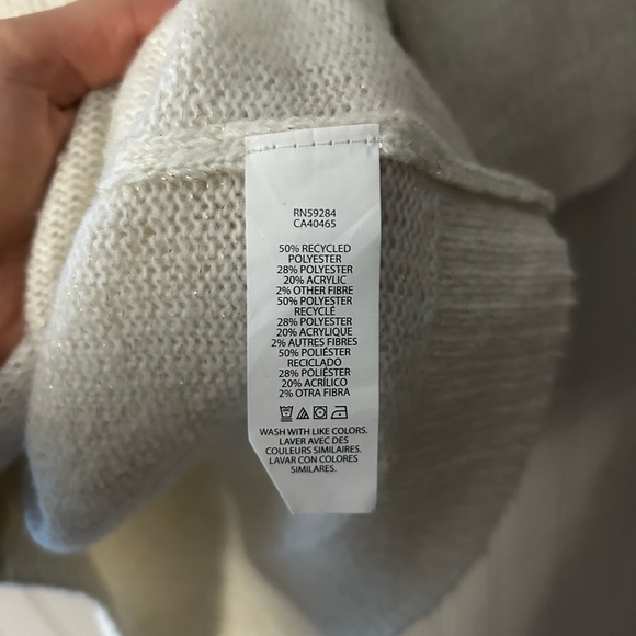 The Children's Place Girls XL Cream and Brown Long Sleeve Knit Sweater Dress - Picture 3 of 4